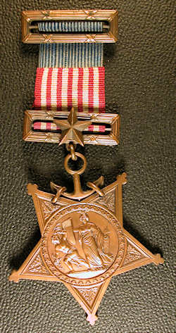 Medal of Honor, Navy Convention, Medal of Honor Society Web-Site 2016. Awarded to Robert Taylor who survived the Samoa Hurricane of March 1889 on USS Nipsic.