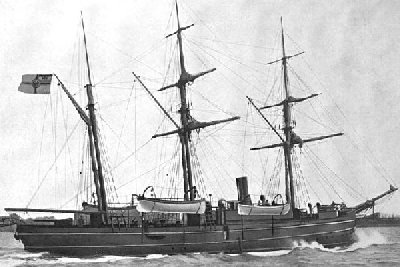 SMS Eber, sunk during the Samoa Hurricane of March, 1889.