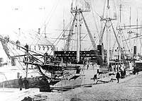 USS Vandalia before being wrecked in the Samoa Hurricane of March, 1889.