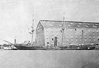 USS Nipsic before being severely damaged in the Samoa Hurricane of March, 1889.
