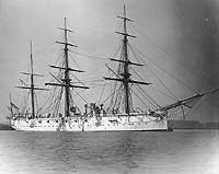HMS Calliope prior to the Samoa Hurricane