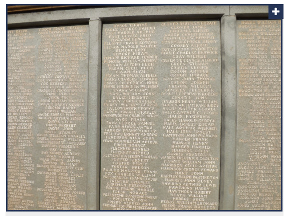 Panel from Kettering War Memorial
