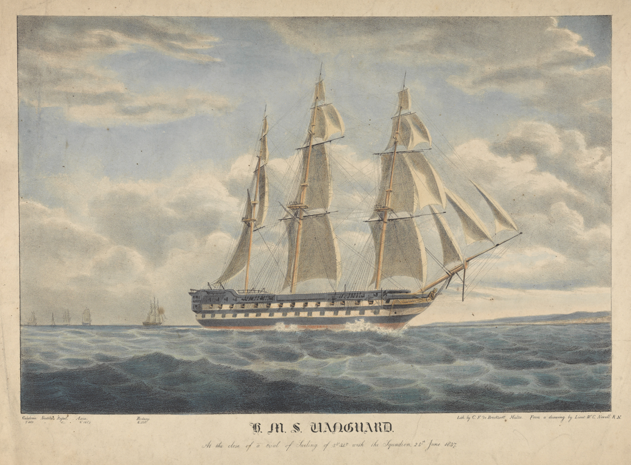HMS Vanguard, June 1837